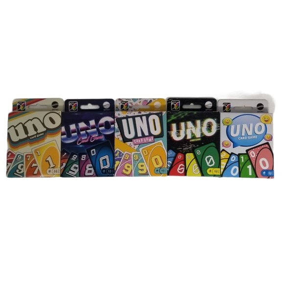 Uno 50th Anniversary set of 5 decks